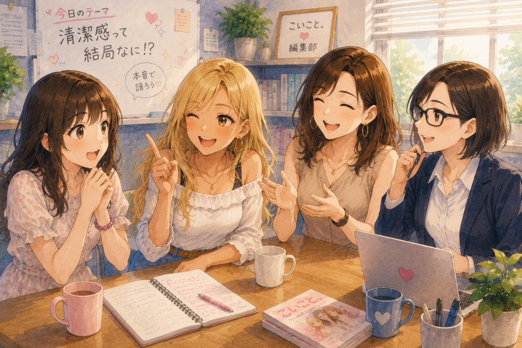 清潔感について話が盛り上がる。こいこと。メンバーたち。