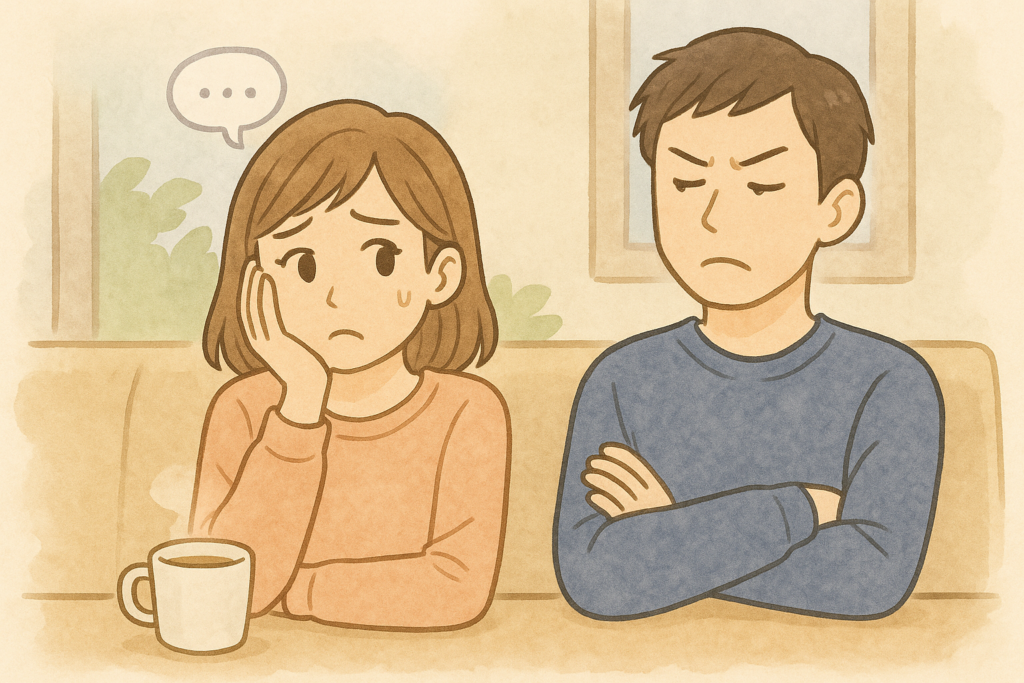 愛が冷めつつある夫婦。