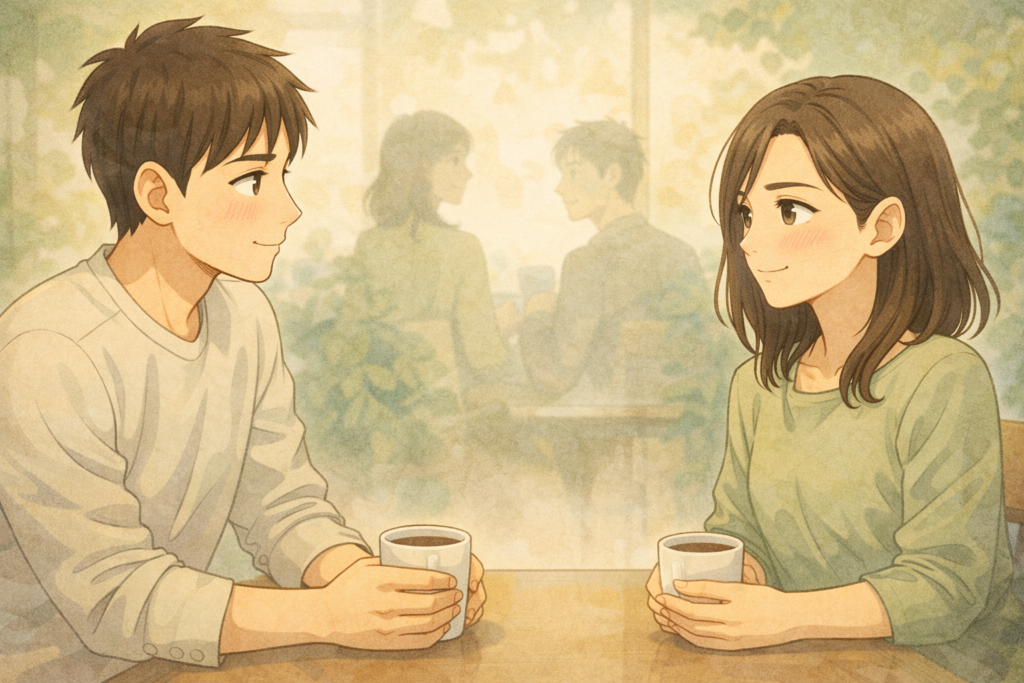 マッチングアプリで知り合った男女の初デート。