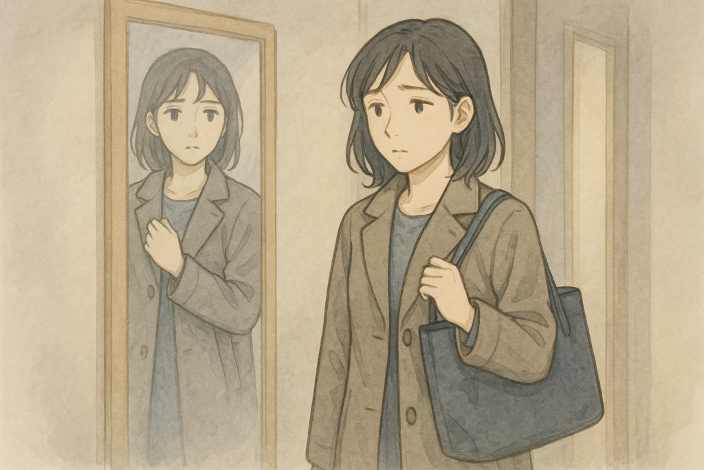 人間関係に悩み疲れる女性の画像。