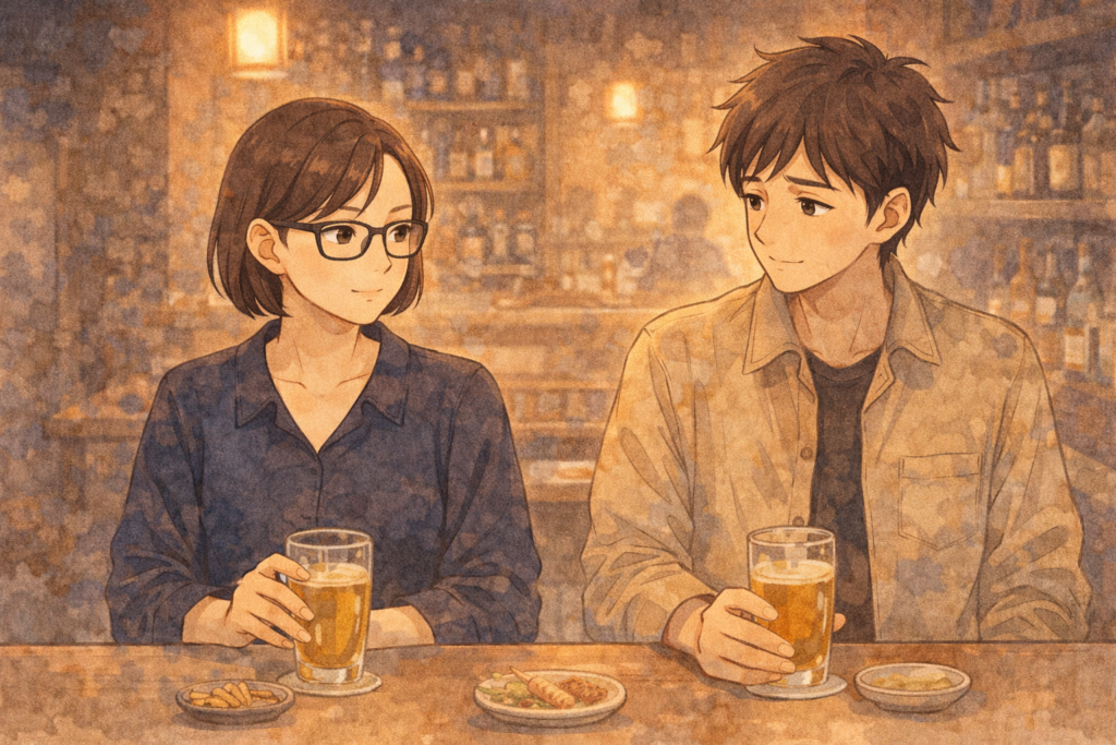 会話を楽しむミカコとソウタ