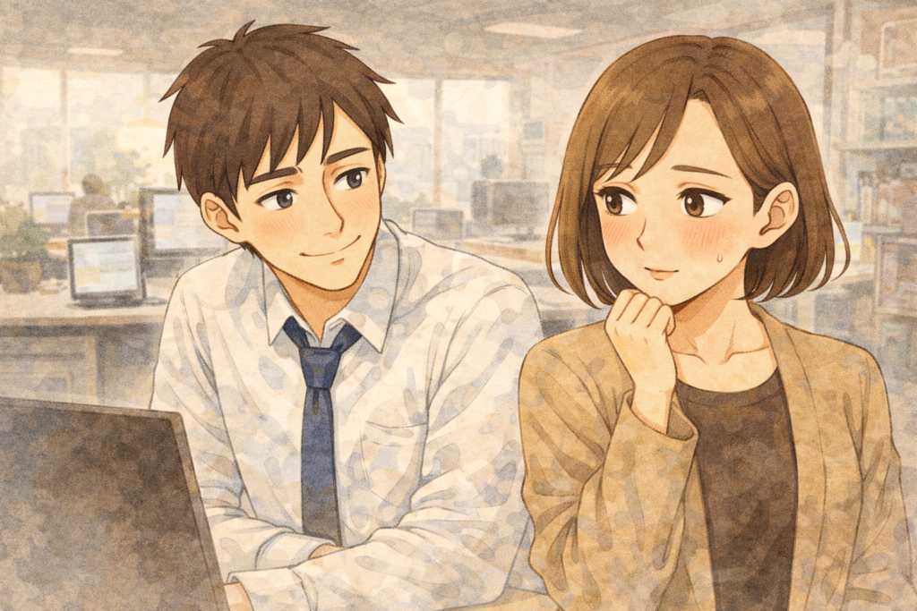 恋愛対象になりつつある男女。