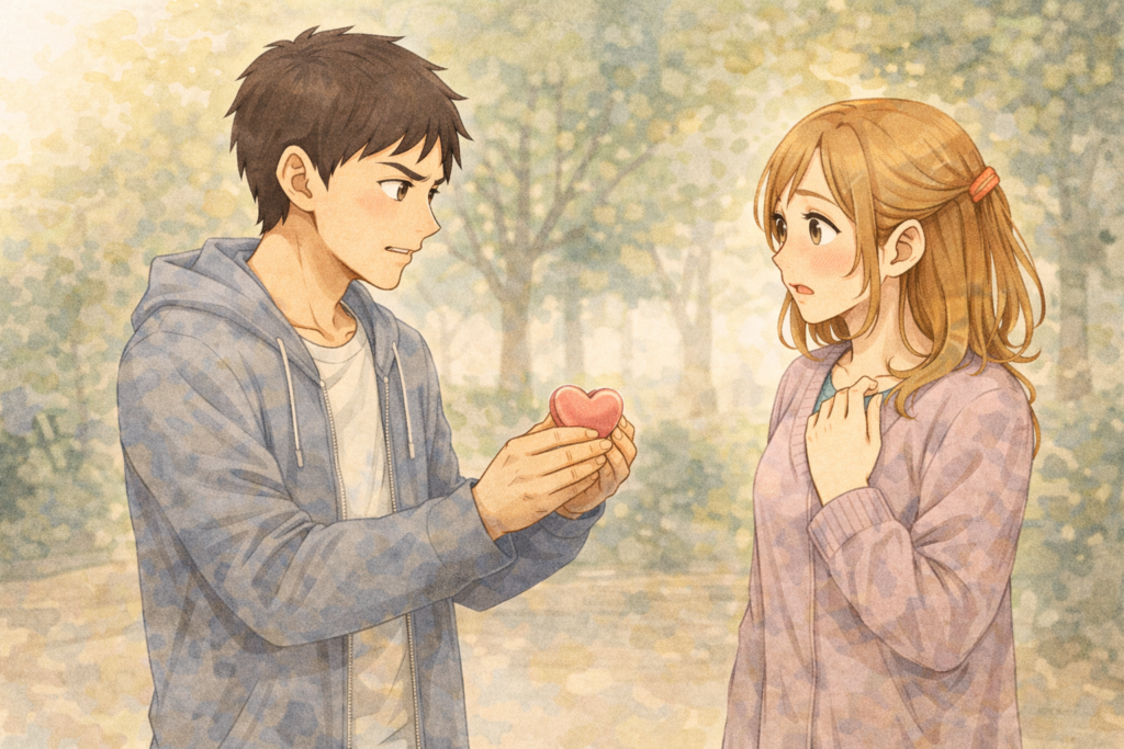 彼氏いるのに告白された女性。