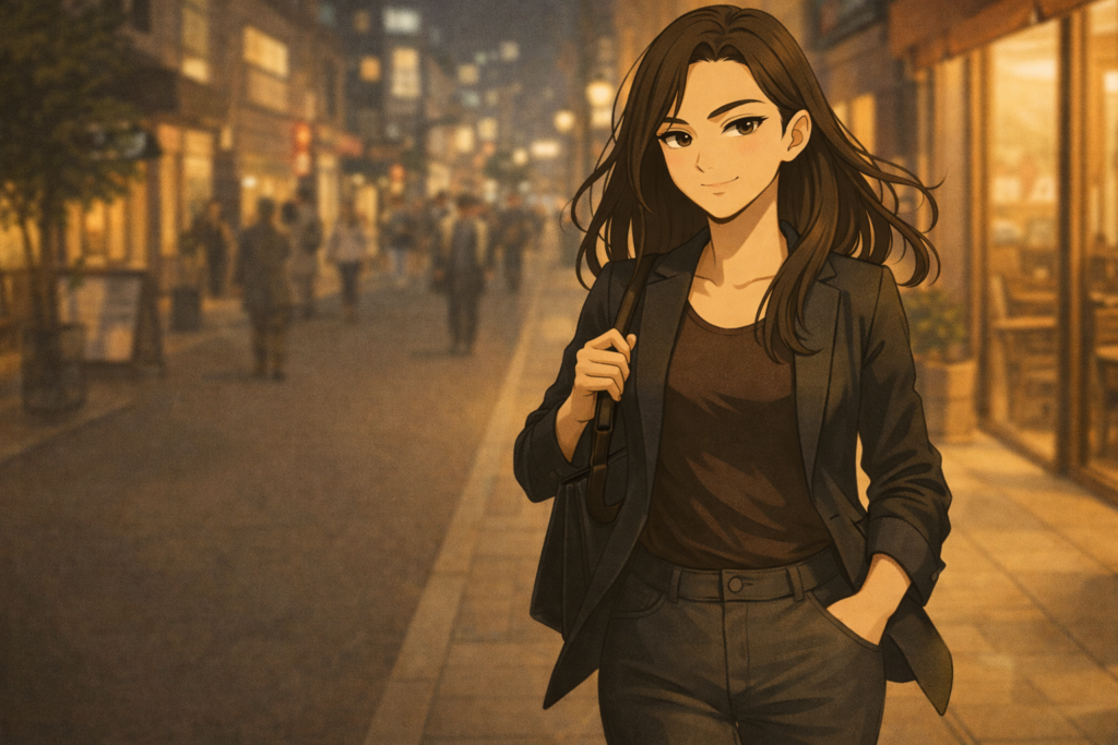 自分らしく生きる魅力的な女性。