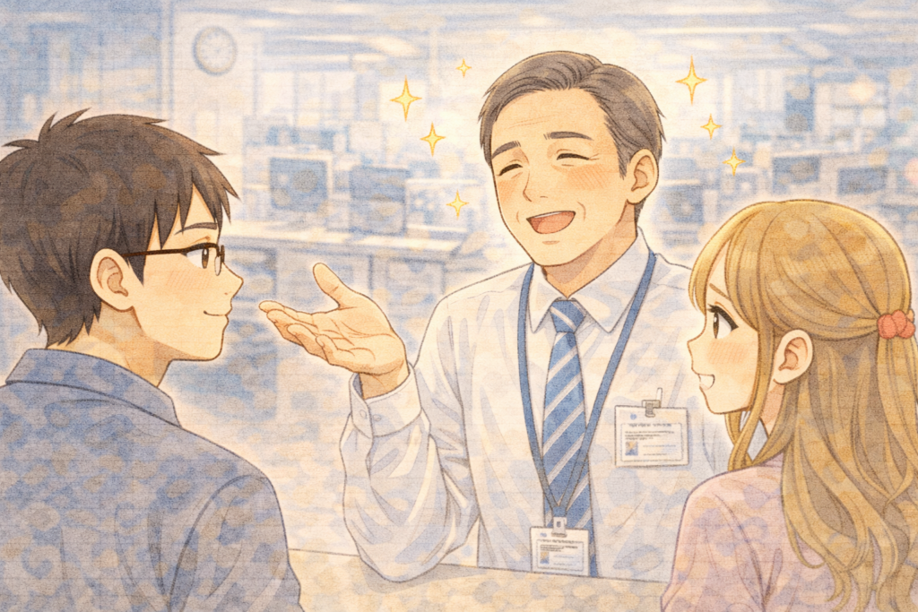 若手から尊敬される先輩のイメージ画像。