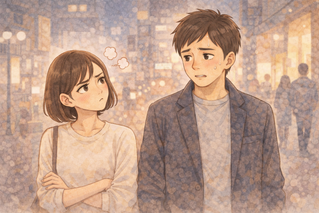 余計なひと言を言われ疲れる男性