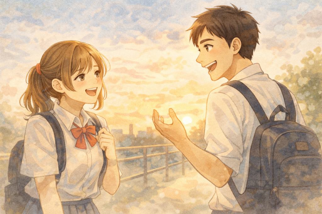 何気ないコンタクトから脈を判断しましょうというイメージ画像。