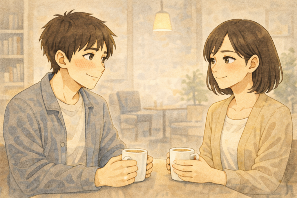 友達の紹介で付き合い始めたカップル。