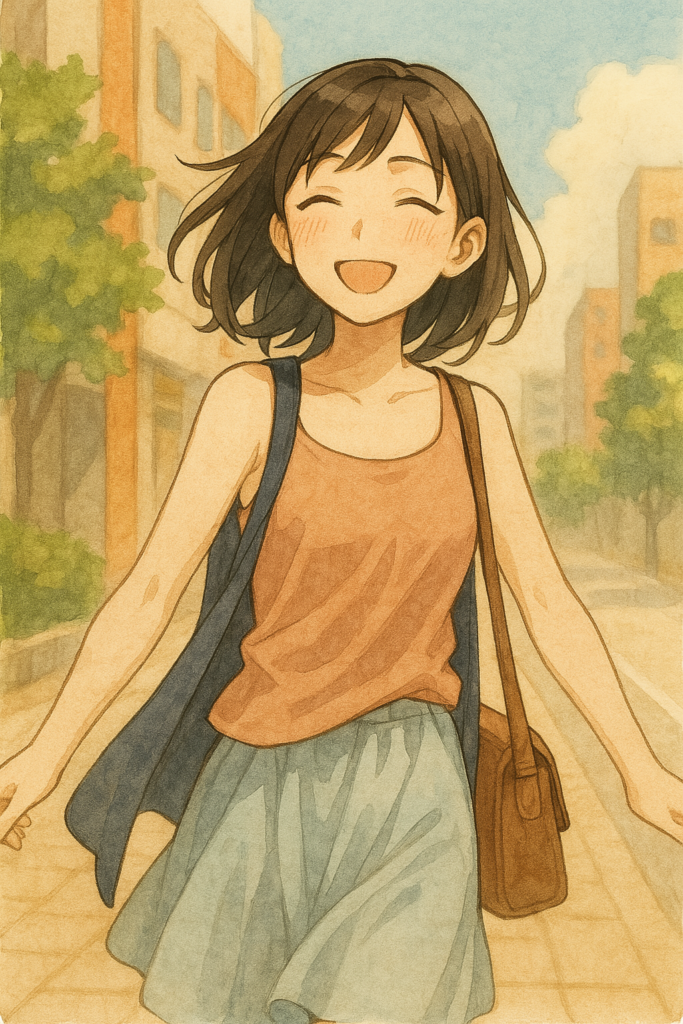 ひとりでも幸せに生きる女性。