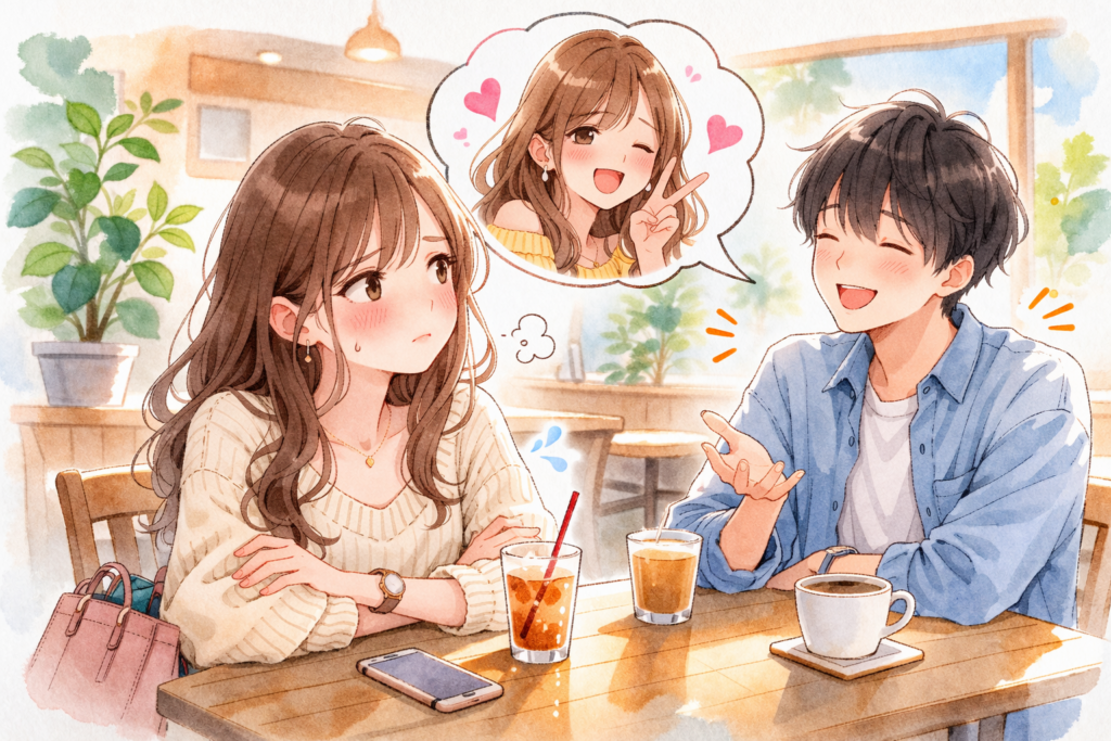 彼氏に女友達の話をされて嫉妬する彼女。