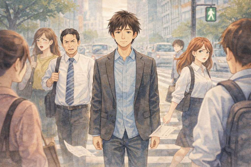 ナツメの詩をイラスト化したもの。