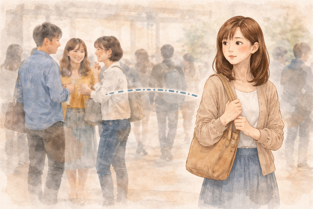 苦手な人との関係を上手にコントロールする女性。