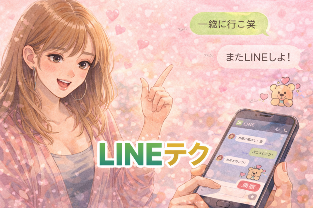 LINEテクニックをレクチャーするアカリ。
