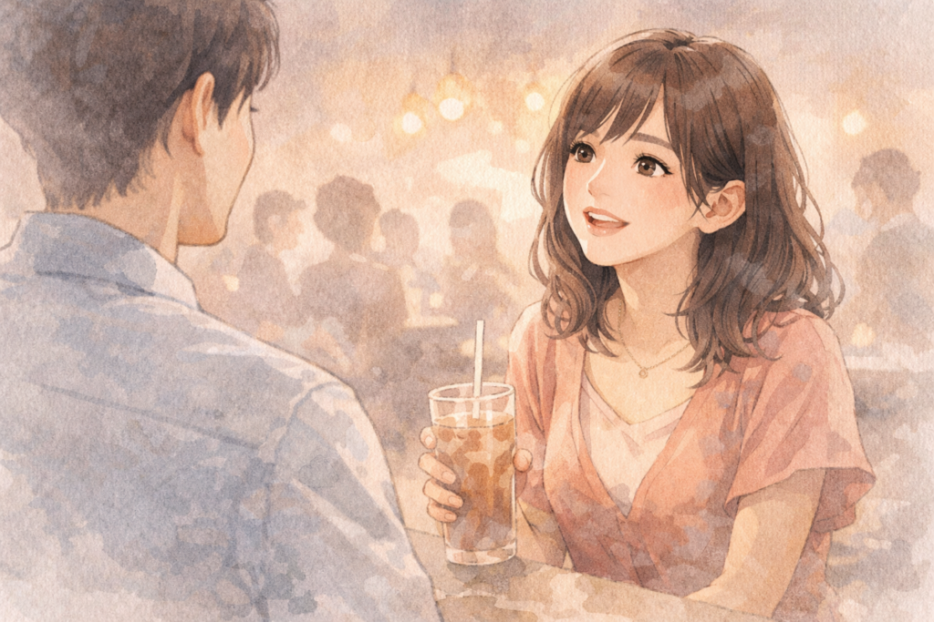 男性を見てかわいいと思う女性。