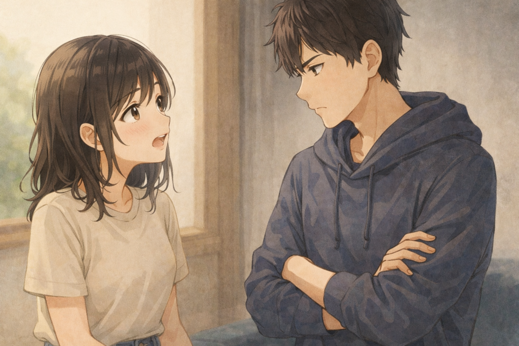 彼女に愛してるを言えない彼氏。