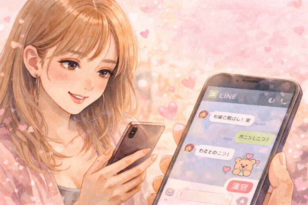 LINEが盛り上がり脈ありだと勘違いする女性。