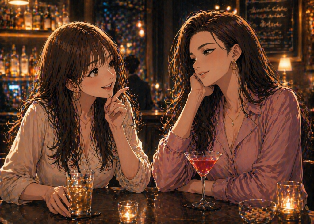 ミサキの恋愛観を深ぼろうとするユウカ。