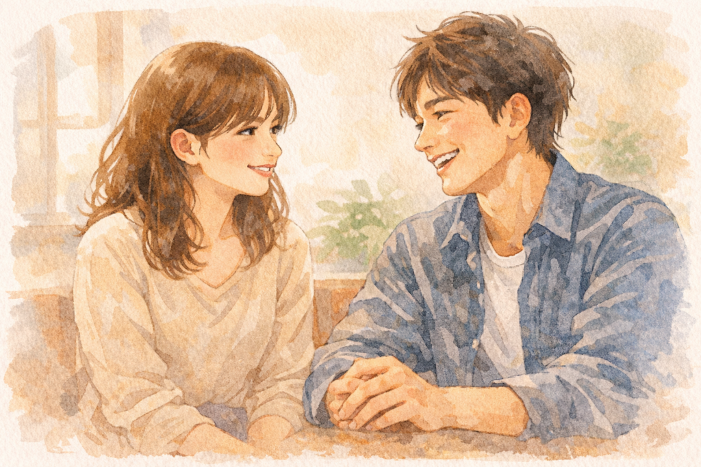 日常のさりげない気遣いで彼氏を喜ばせる彼女。