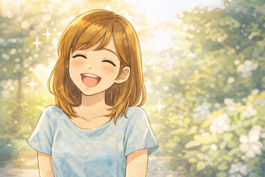 自然体のモテる女性。
