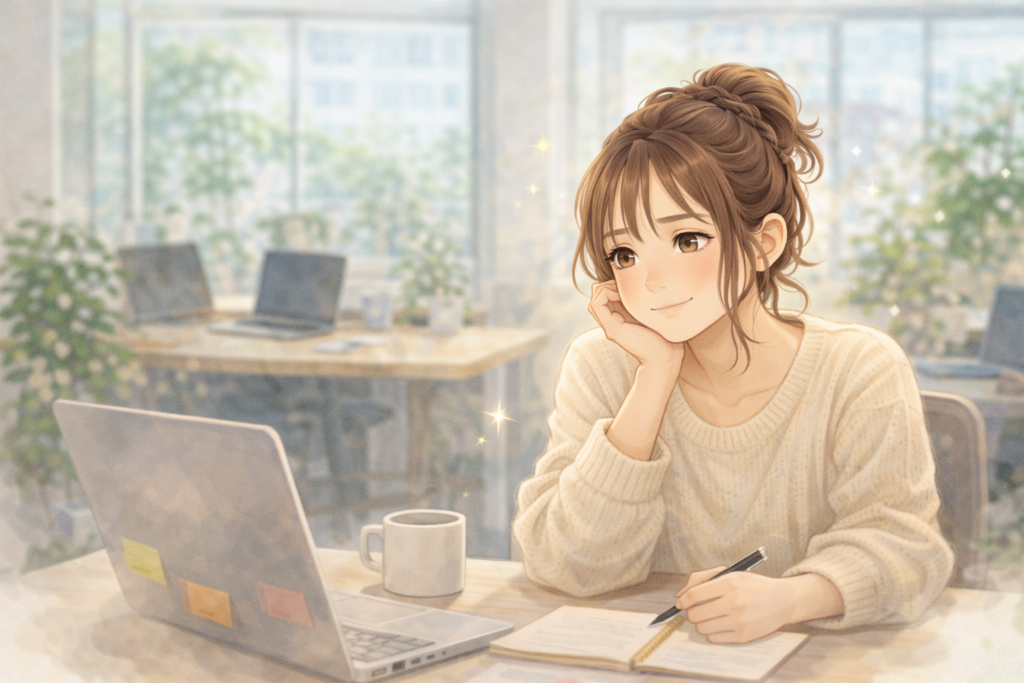 思考を変えて前向きな気持ちになれた女性。