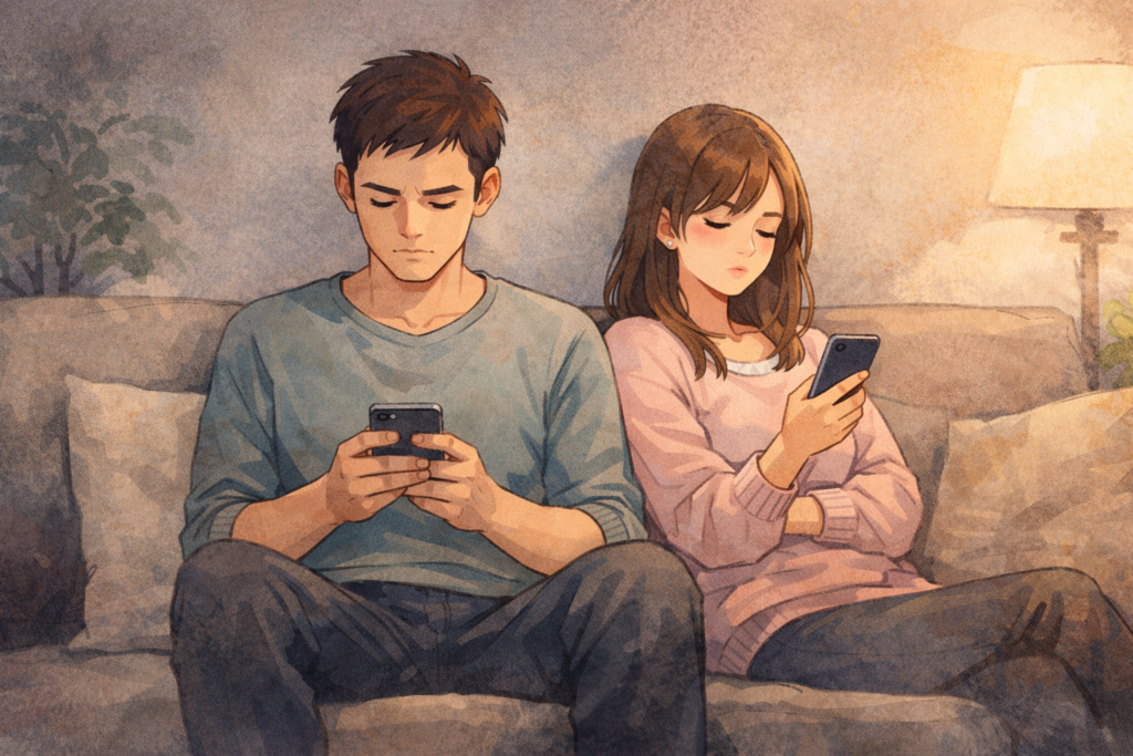 慣れきってマンネリ化したカップル。