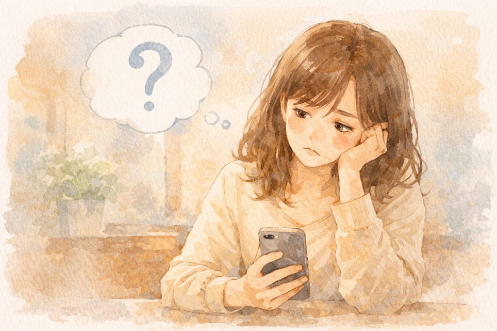 彼氏を喜ばせる方法を考える女性。