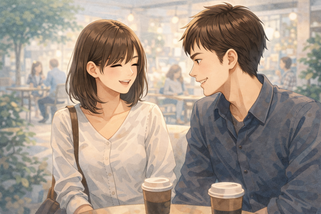 距離が近くオープンな女性。彼氏がいなそうな雰囲気。