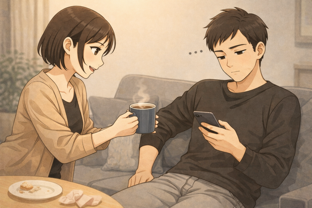 彼氏に尽くしすぎて都合のいい女となってしまった女性。