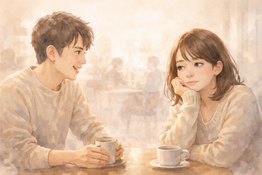 理想の彼氏じゃないことに不満な彼女。