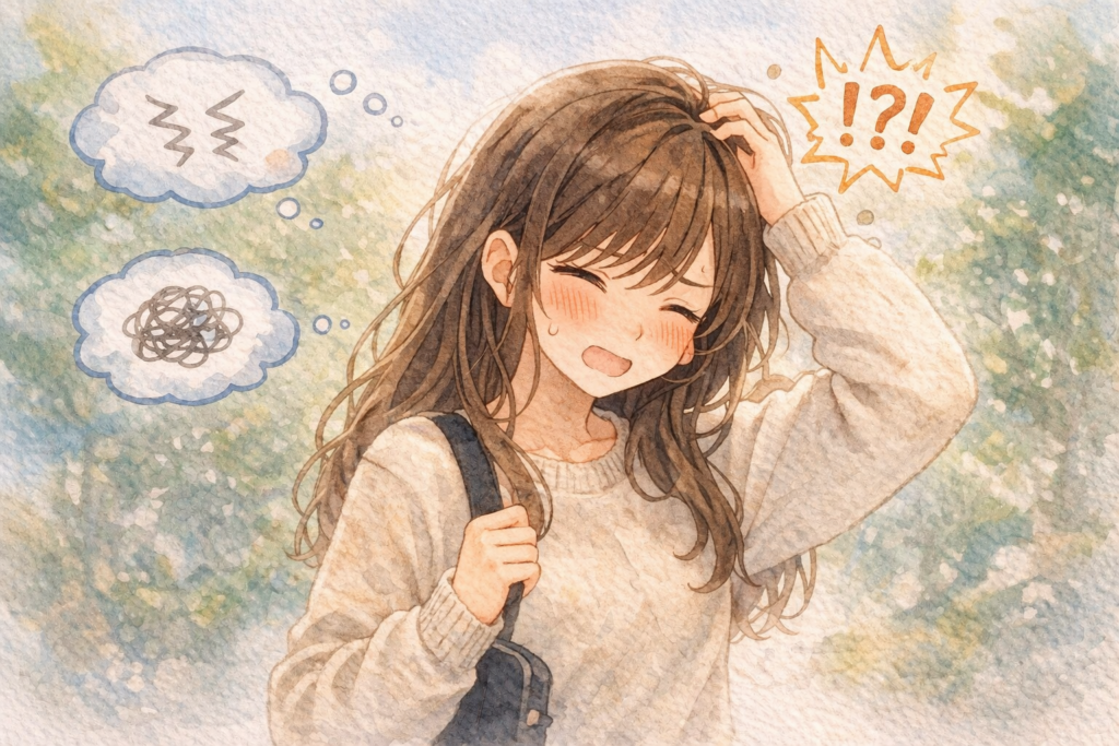 好き避けを急に直そうとして上手くいかない女性。