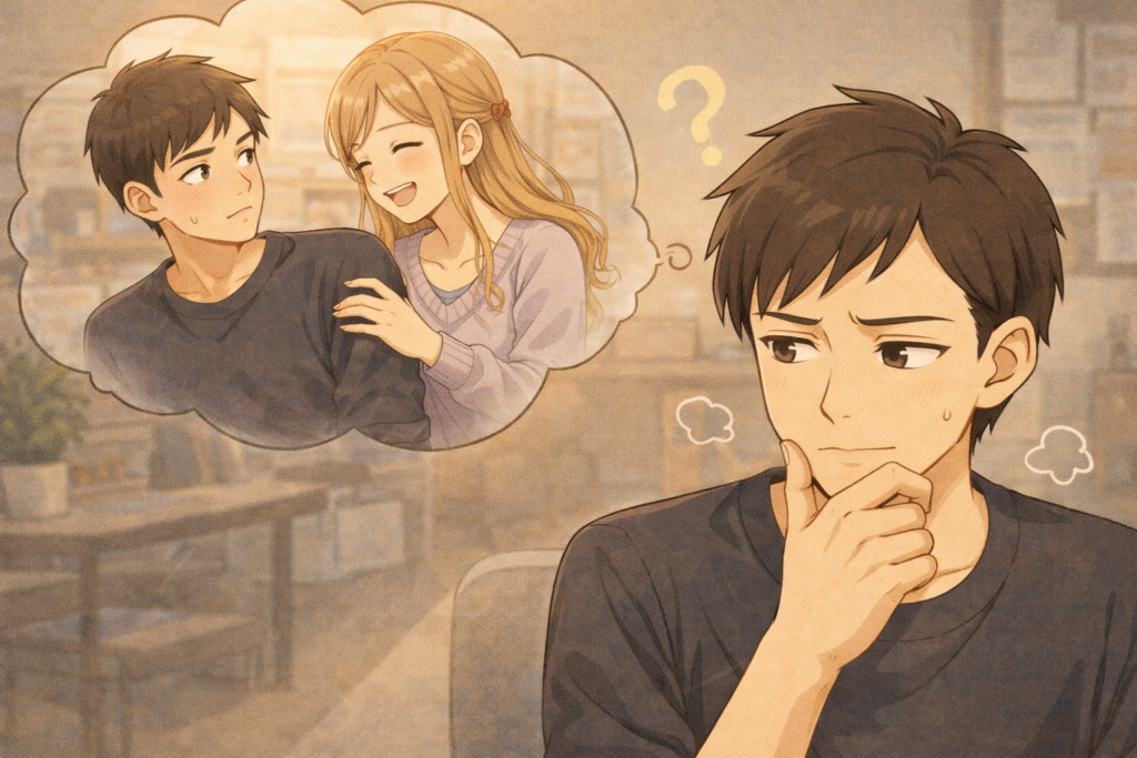 女性が親しげにしてきたことを思い返す。脈ありかどうか見極めようとしている。