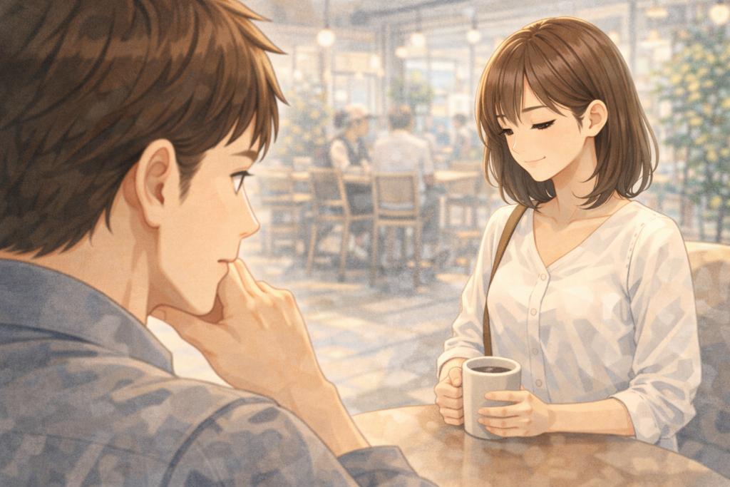 彼氏がいるのか見分けようと観察する男性。