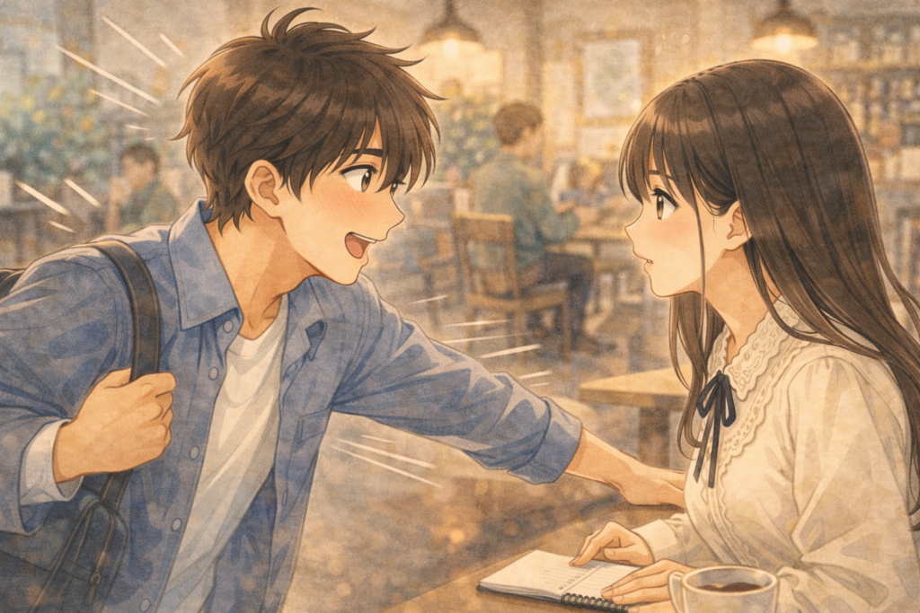 相手をよく知らないのに、距離をグイグイ詰めようとする男性。