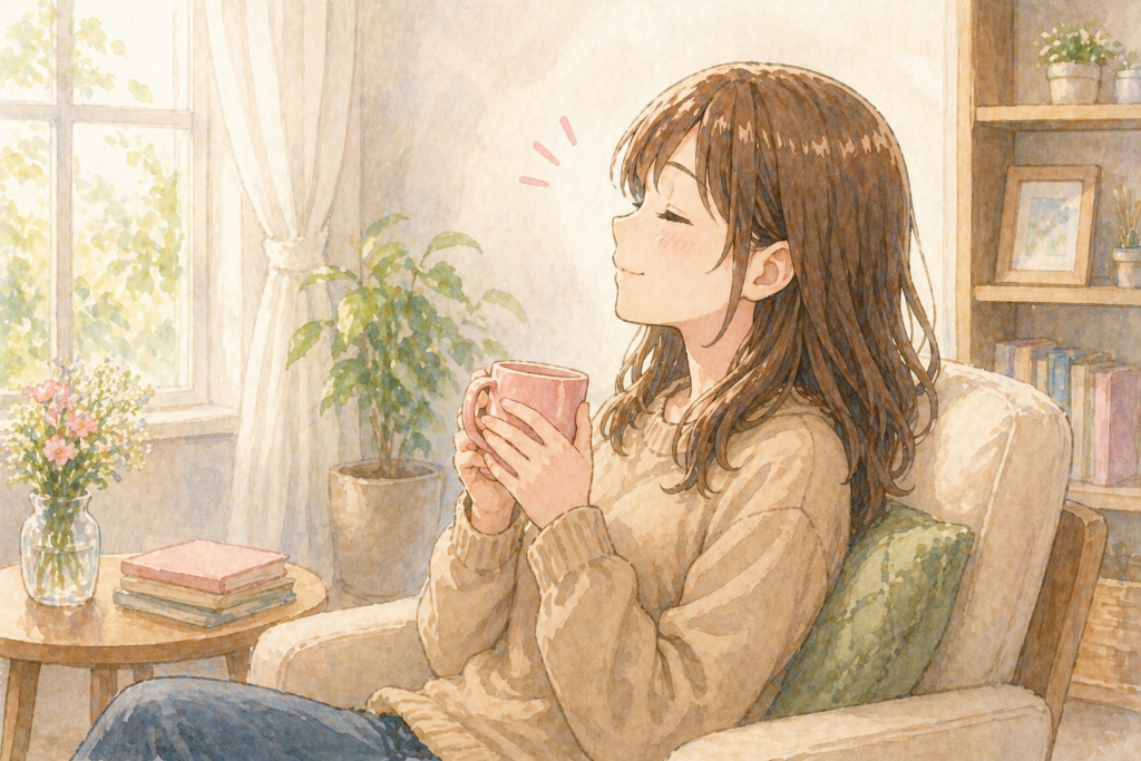 話し合いができない人と距離を取り心が安定する女性。