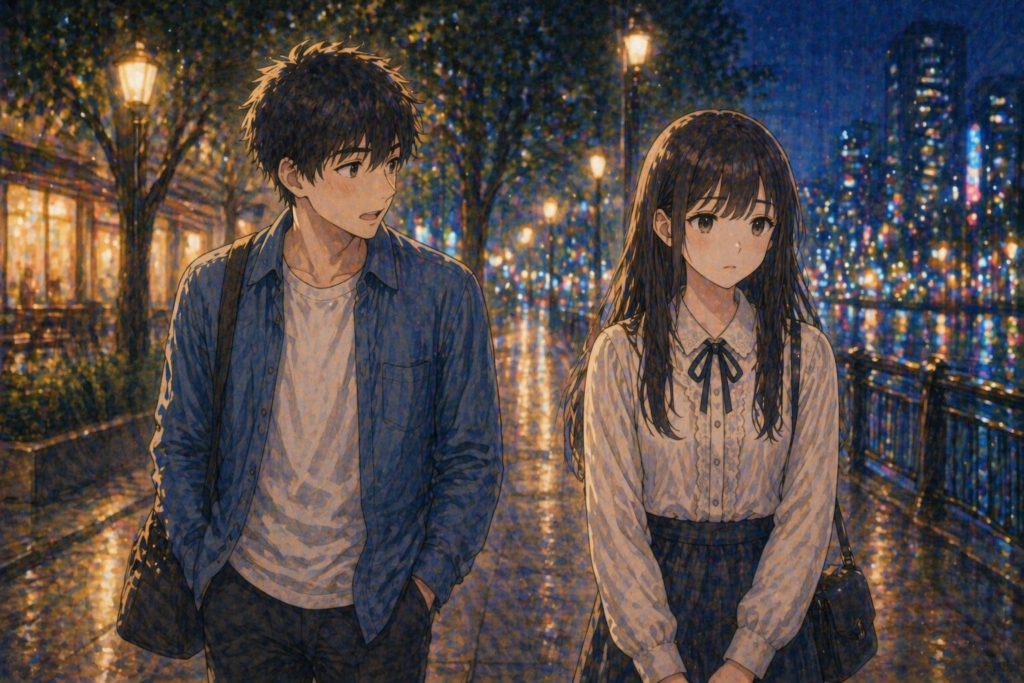 告白後のソウタとツムギ。