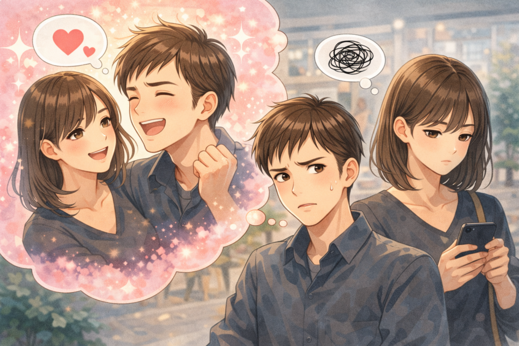 優しくされたので彼氏はいないと早とちりする男性。