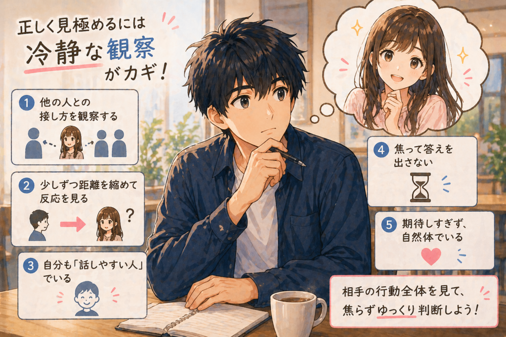 よく話しかけられる時にどう向き合うかテキスト付きで表現。