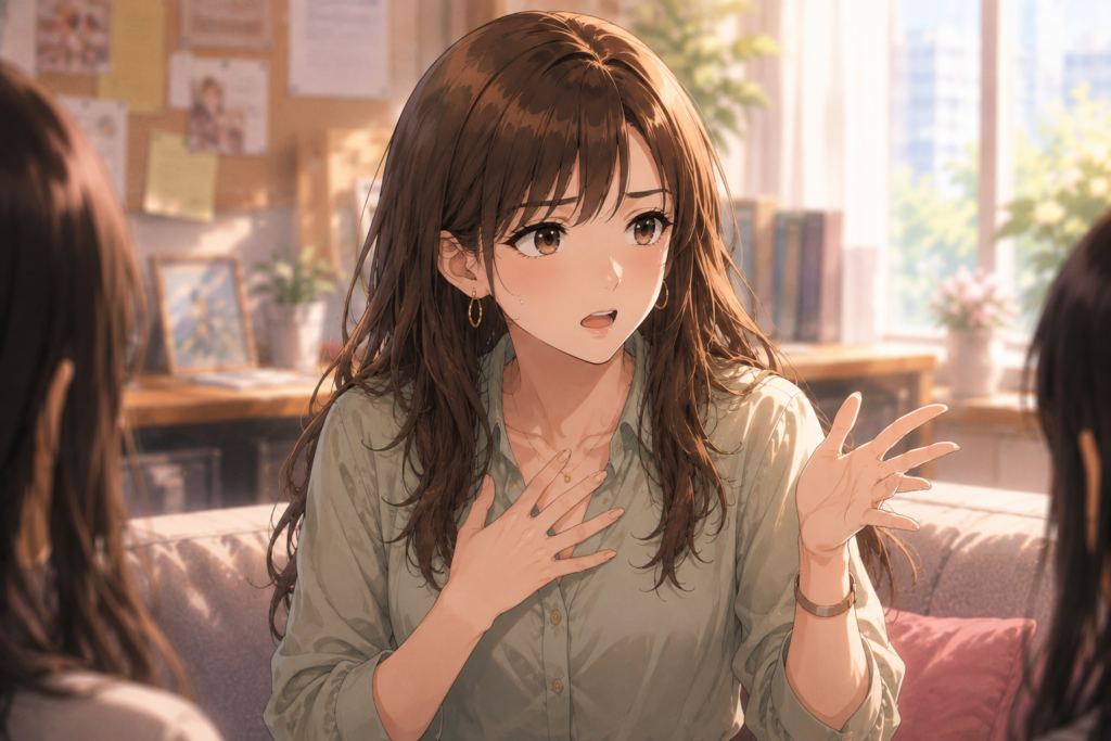 恋が続かない理由を語るユウカ。