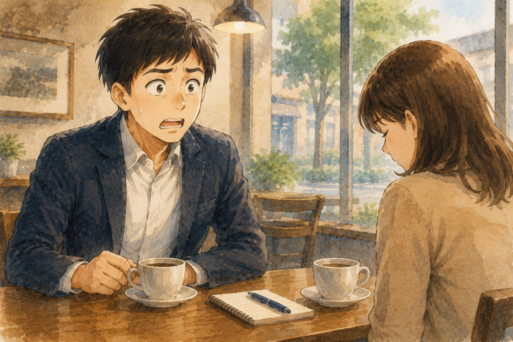 告白してないのに振られて焦るリク。
