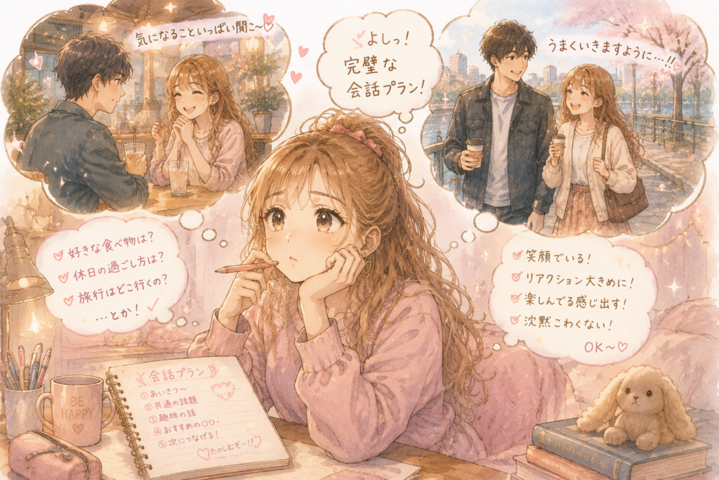 初デート事前シミュレーションしすぎる女の子。