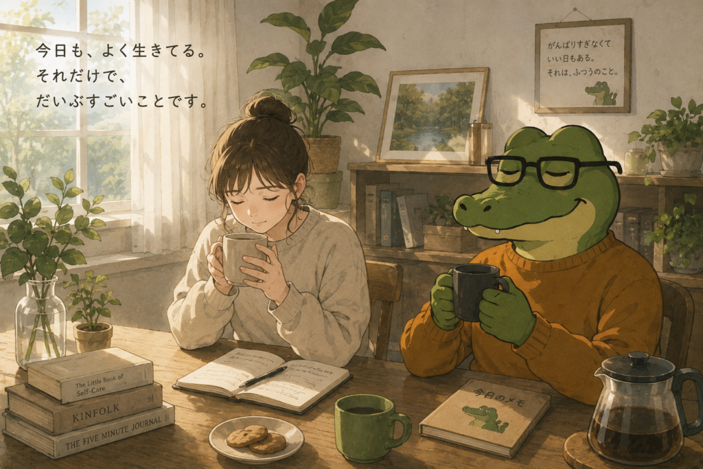 普通に生きている女性。毎日を生きているそれだけで十分。