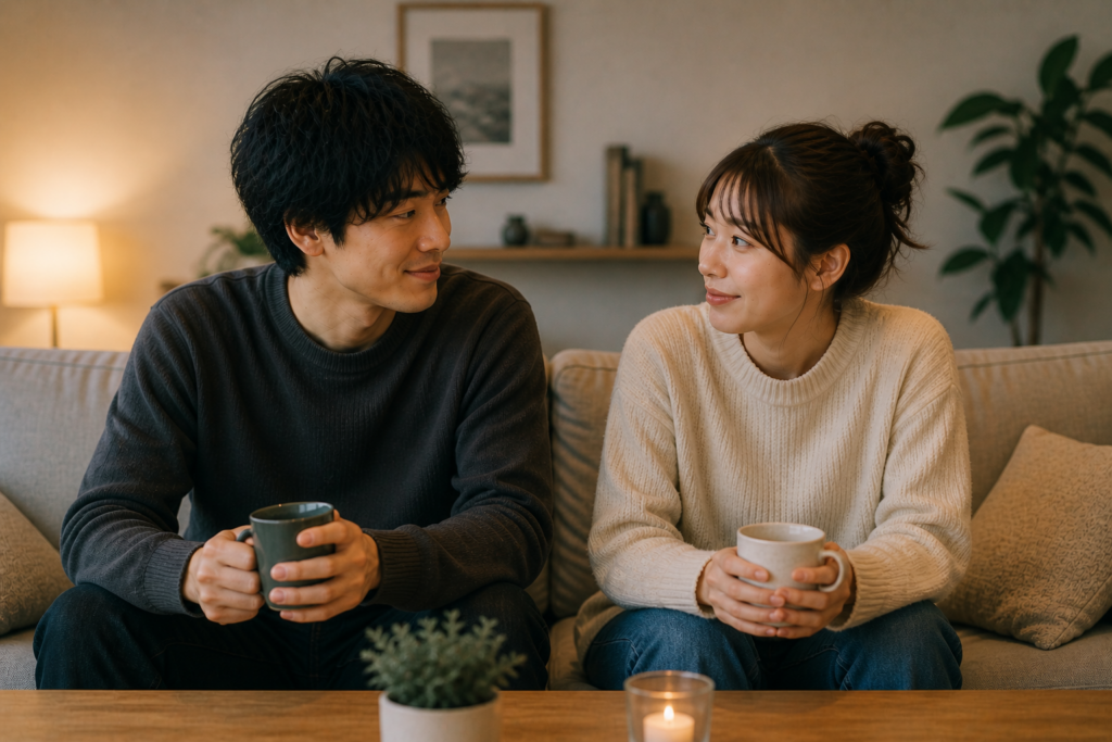 落ち着いた安定した関係を楽しめるカップル。