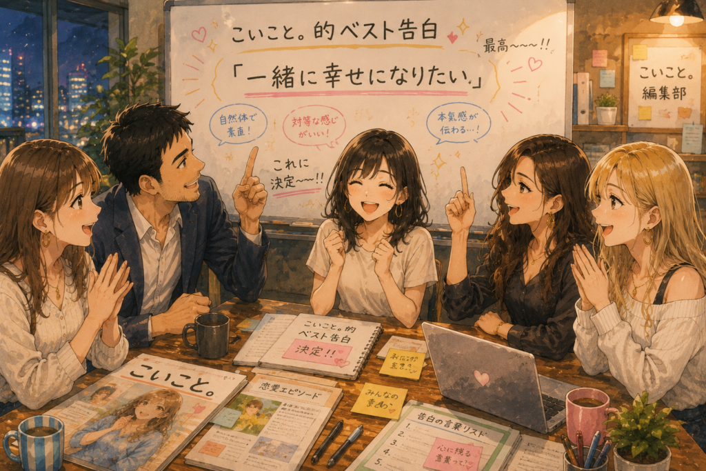 告白の言葉、こいこと。的ベストが決まった編集部。