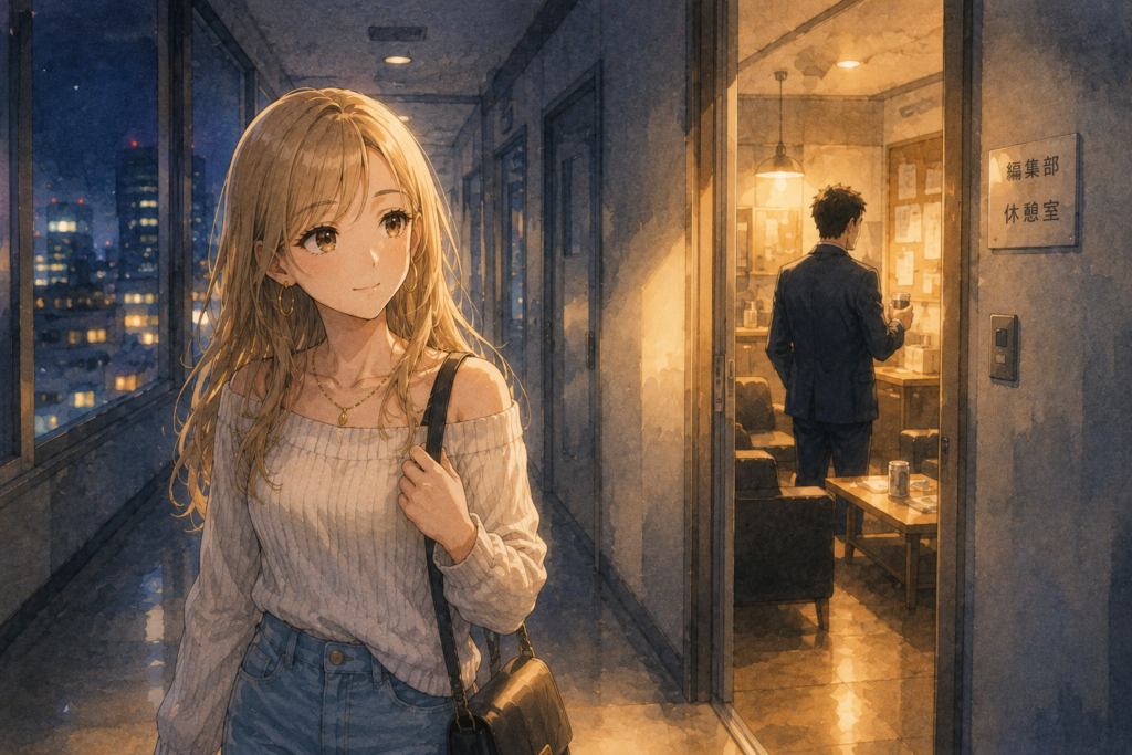 前向きな気持ちになり休憩室を出るアカリ。