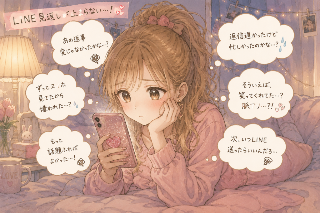 初デート前にLINEを何度も見返してしまう「あるある」行動をする女性。