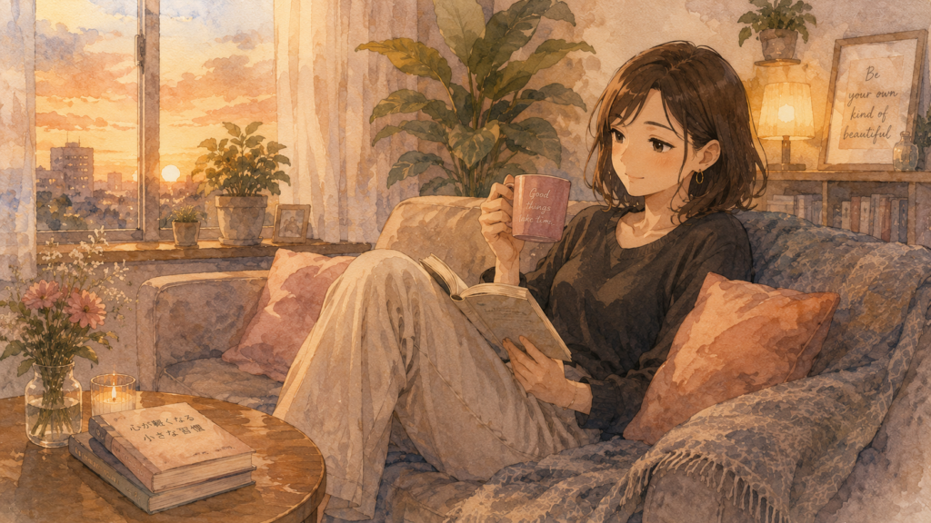 ゆとりある生活を送る余裕のある女性。