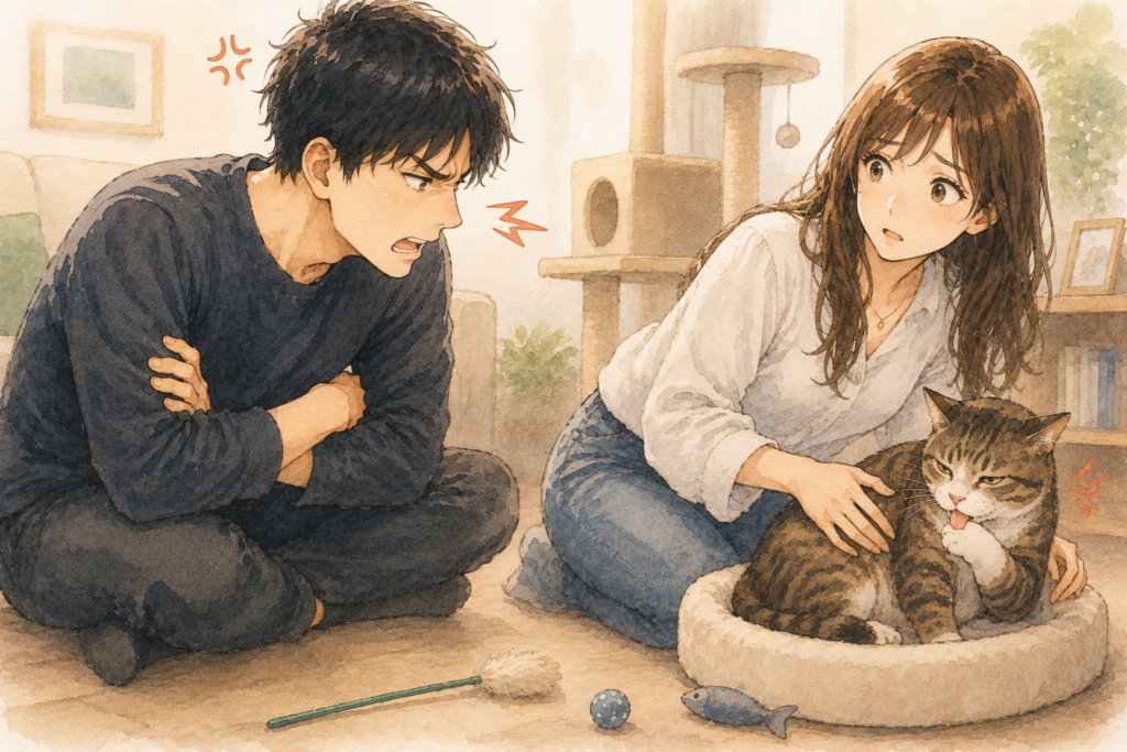 彼女の愛猫に敵意を向ける彼氏。要注意なサイン。