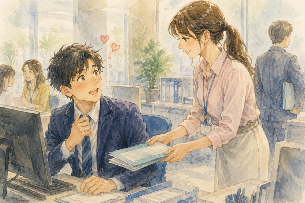 優しくされて脈ありと勘違いする男性。
