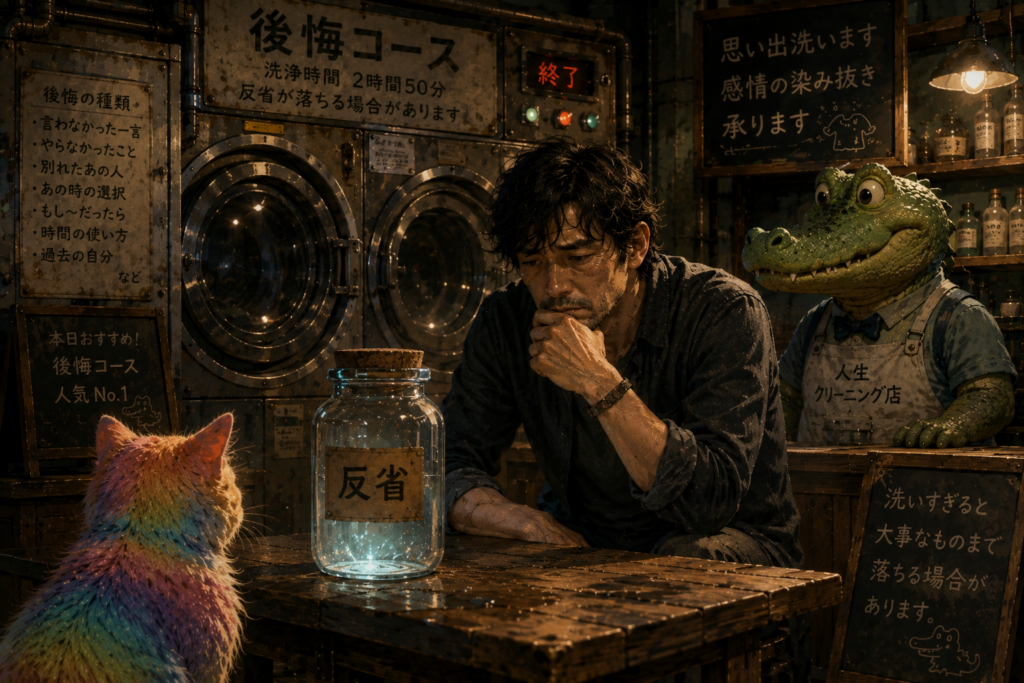 後悔をクリーニングしたケンジ。