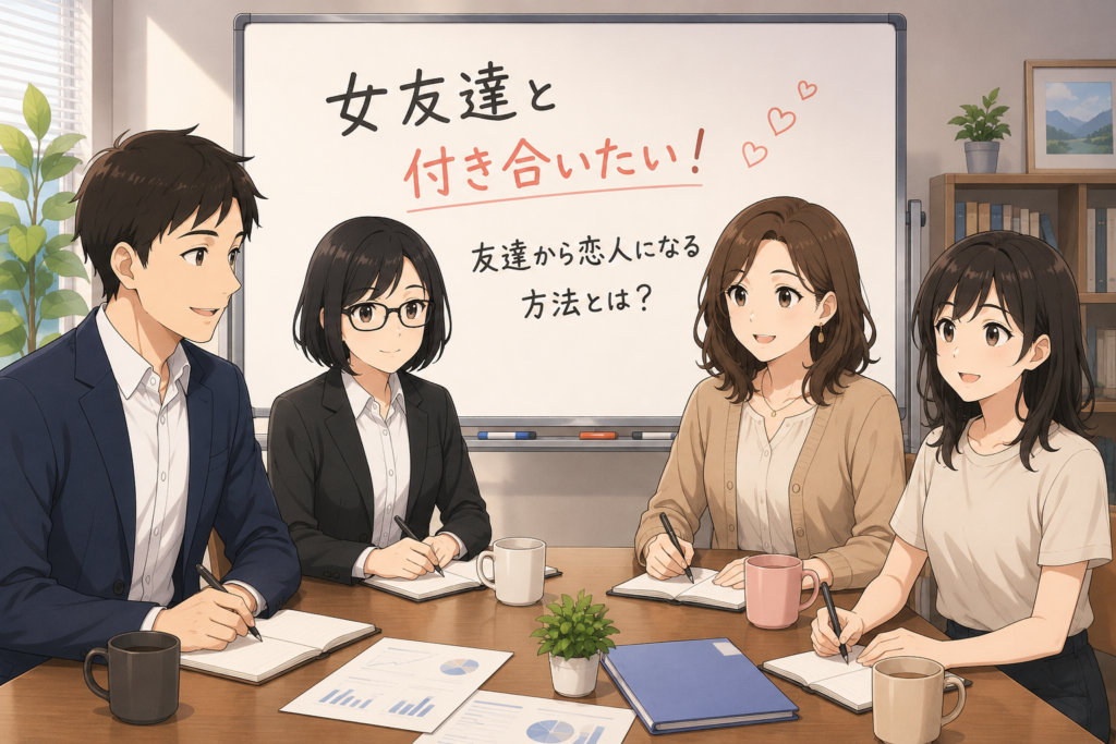 女友達と付き合えるのか座談会するこいこと。メンバー。